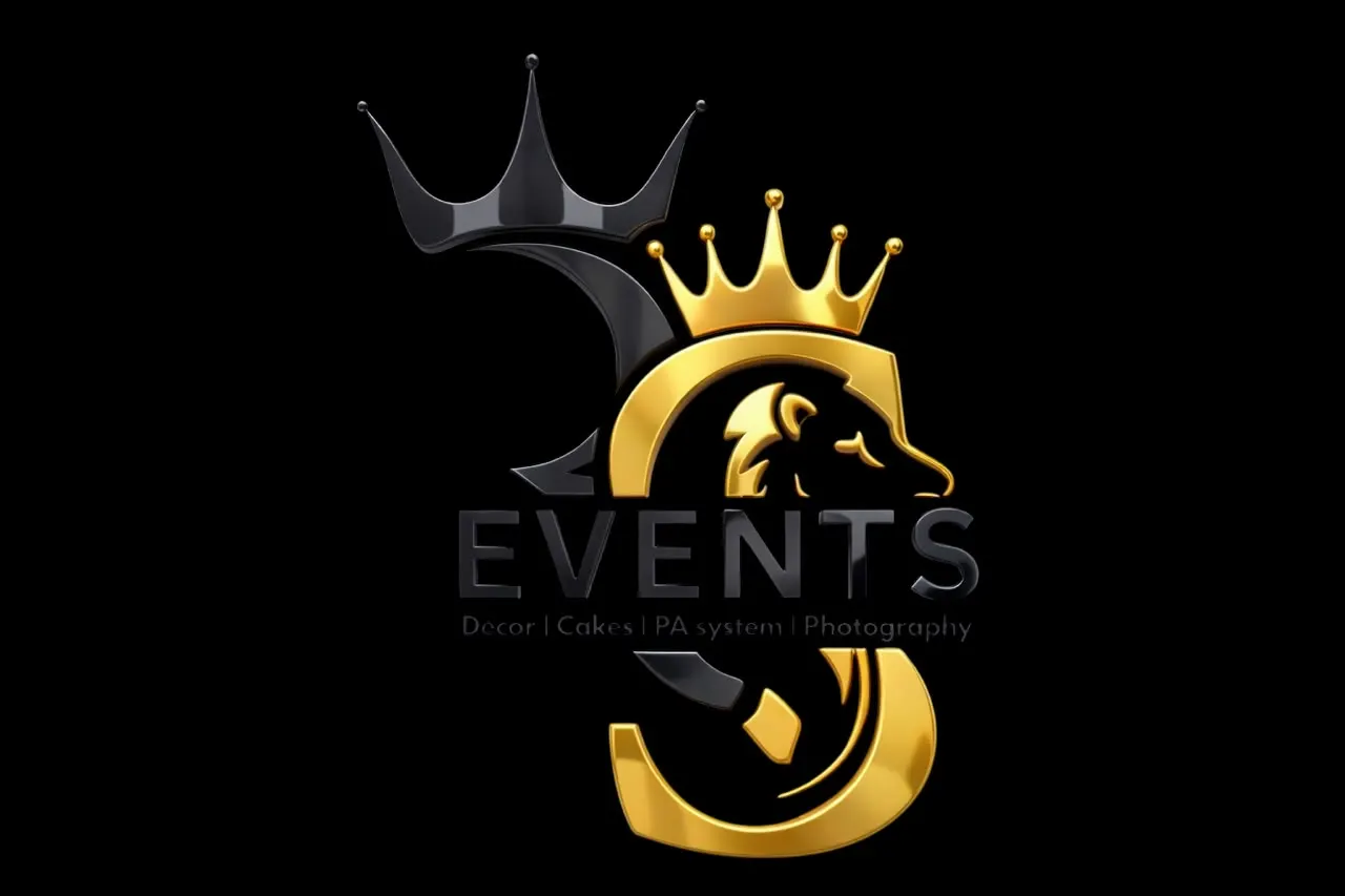 Events crown monogram logo on black
