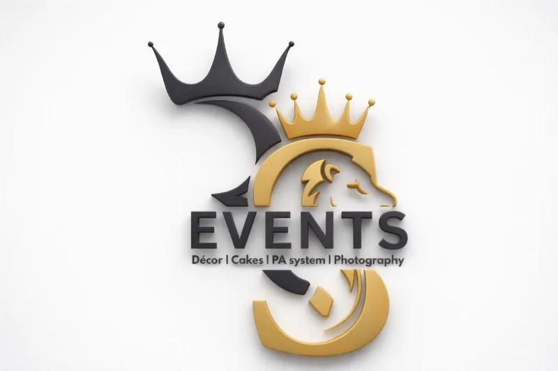 Events crown monogram logo on white