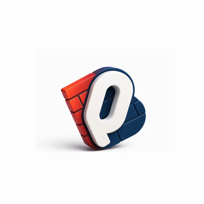 P 3D monogram logo